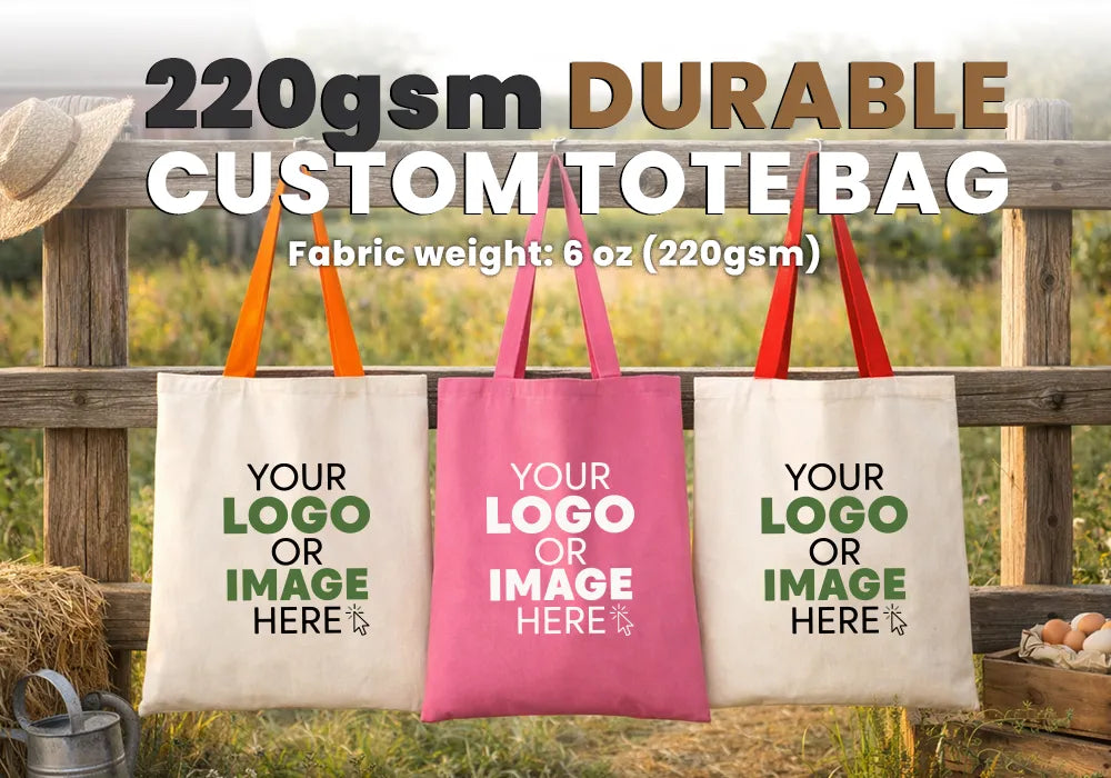 Custom Tote Bags – 6 oz (220 gsm) Pamusan.com