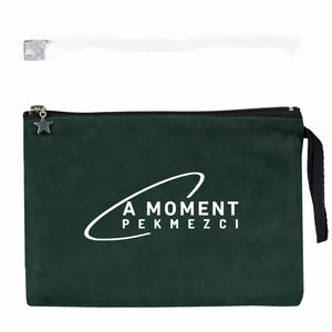 Custom Zippered Clutch Bag – Pine Green – 10" × 7" (25 × 18 cm) - Pamusan.com