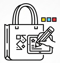 custom tote bag design customization icon