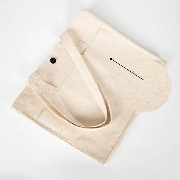Canvas LUX Tote Bag – Snap Button, Front Pockets – 18" × 16" × 4" (35 × 40 × 10 cm), 10 oz Cotton - Pamusan.com