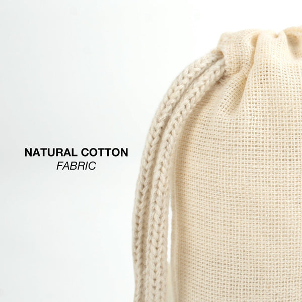 Cotton Drawstring Pouch 6"x8" | Natural Favor Bag with Short Handle - Pamusan.com