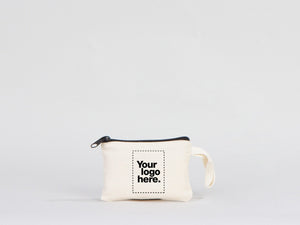 Custom Linen Coin Purse – 5"x3" Zippered Pouch Bag, Personalized Promotional Wallet - Pamusan.com