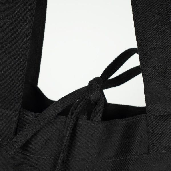 Custom Logo Black Shopping Tote Bags – 14" × 12" × 4" (35 × 30 × 10 cm) – 10 oz - Pamusan.com