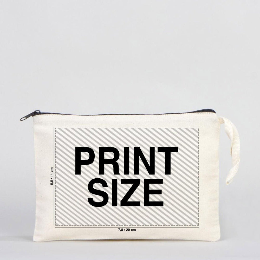 New Year Zipper Pouch 10" × 7" (25 × 18 cm) – Personalized Holiday Gift Cotton Bag - Pamusan.com