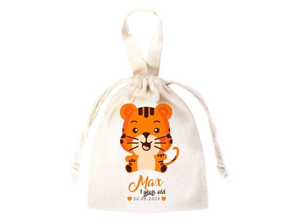 Party Bags For First Birthday, 6"W x 8"H Happy Birthday Custom Name Bags - Pamusan.com