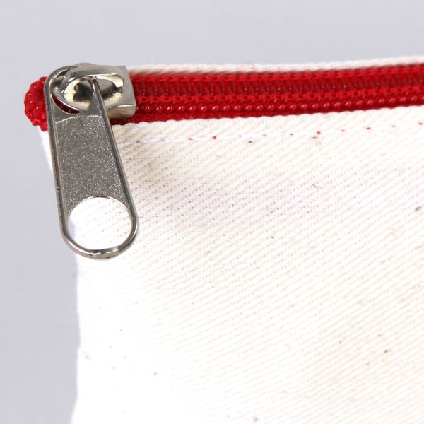 Personalized Pencil Case - 8" W x 4" H Red Zippered - Pamusan.com