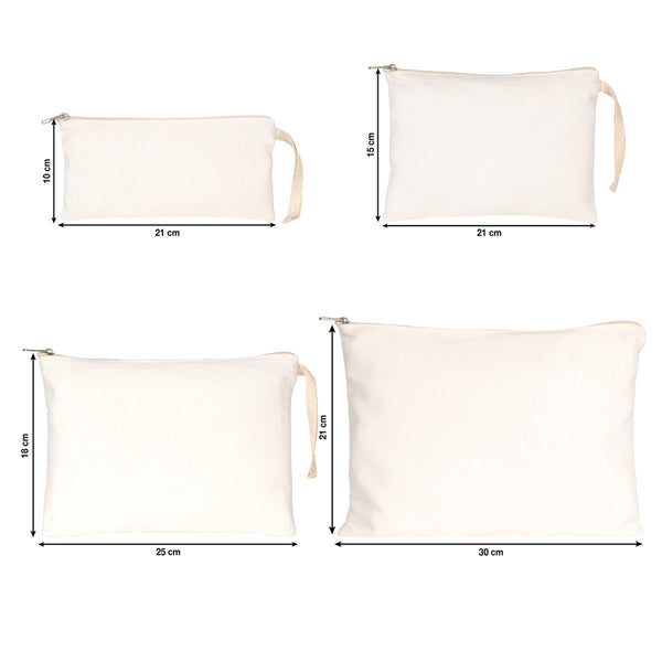 Sublimation Printed Laminated Cotton Clutch Pouch – 8" × 6" (21 ×15 cm) - Pamusan.com